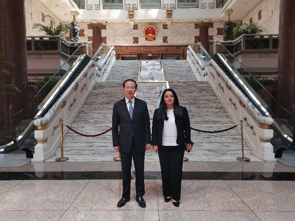 全國人大外事委員會副主任委員傅自應主持與德國聯(lián)邦議院外事委員會委員達格德倫的工作會談和歡迎宴會